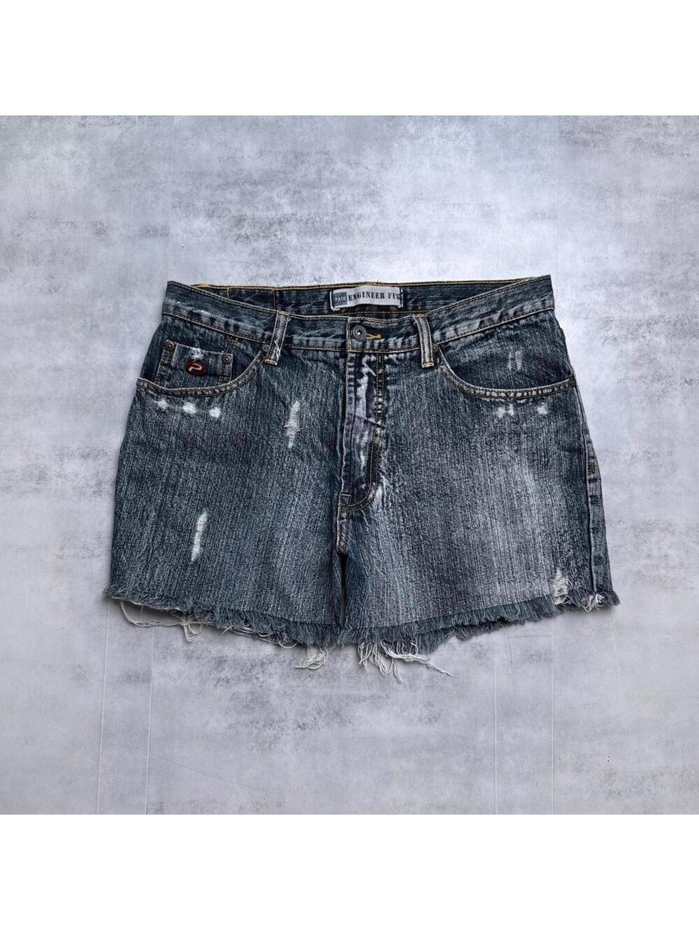 Y2K Paco Jeans Engineer Fit 00s Denim navy shorts